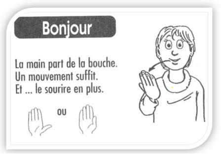 Signe bonjour en LSF